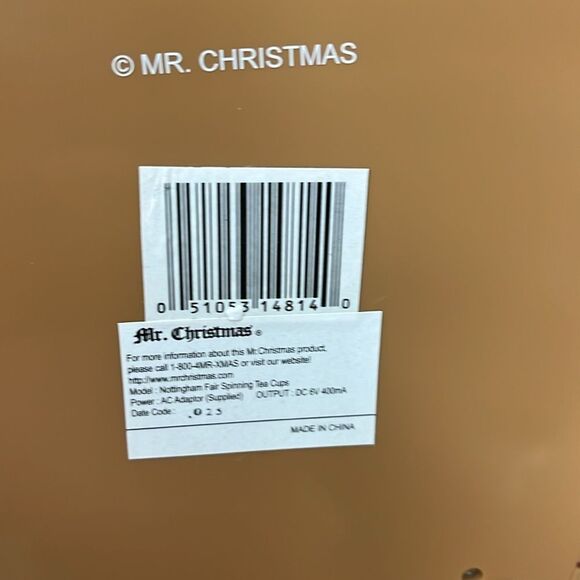 Mr. Christmas Spinning Tea Cups Nottingham Fair Animated Musical Holiday Decor - Picture 7 of 12